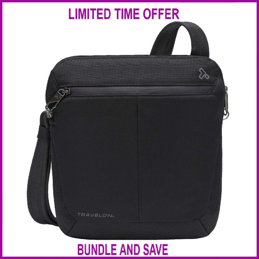 Anti-Theft Crossbody Bag with RFID Blocking, 5-Point Security System